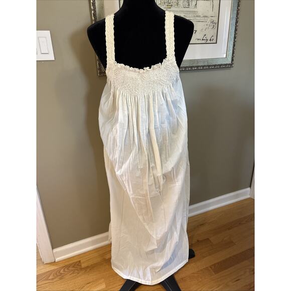 Vintage New Quills Ireland Edwardian Nightgown Cotton embroired crochet Ivory OS - Picture 8 of 16